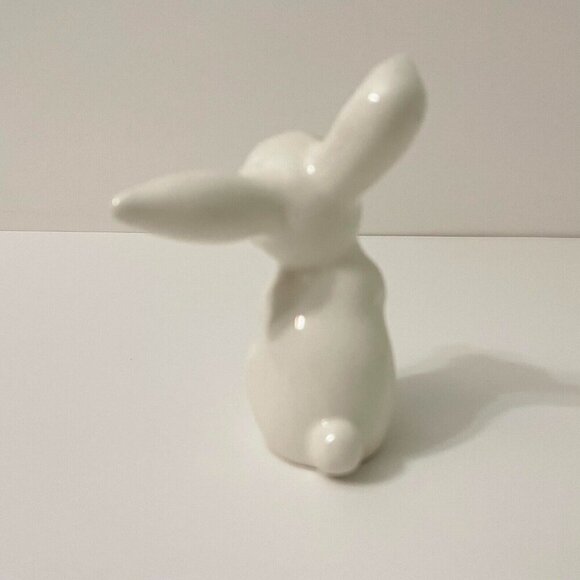 Vintage Ceramic Laughing Bunny Rabbit Figurine 4 Inch TallFigure Japan - Picture 6 of 16